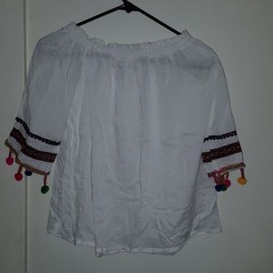 White Embroidered Summer Shirt